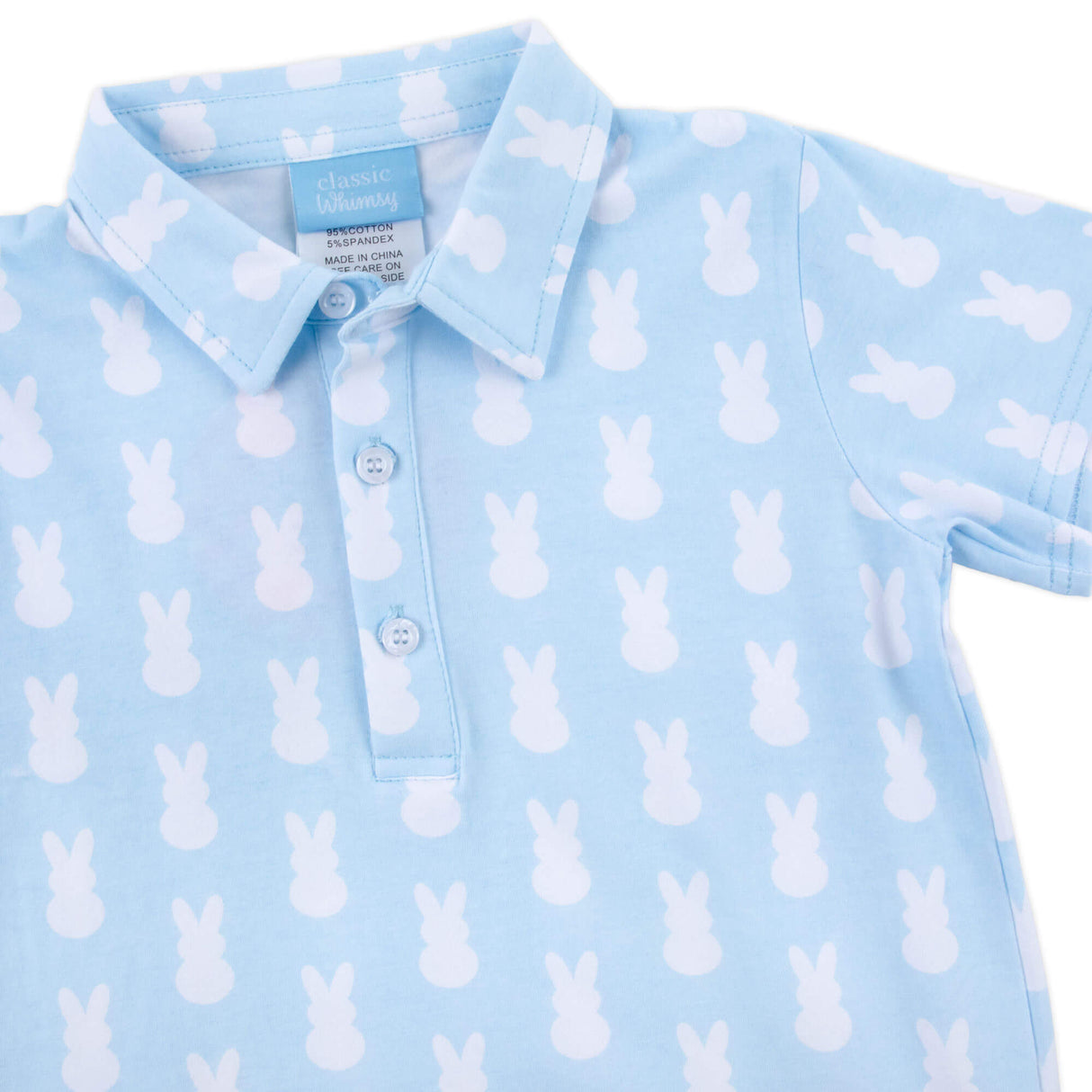 Bunny Peeps Light Blue Polo