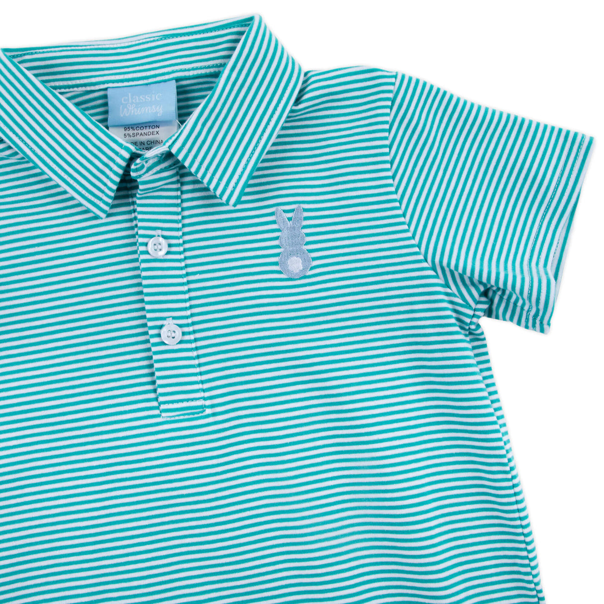Peep Turquoise Stripe Polo