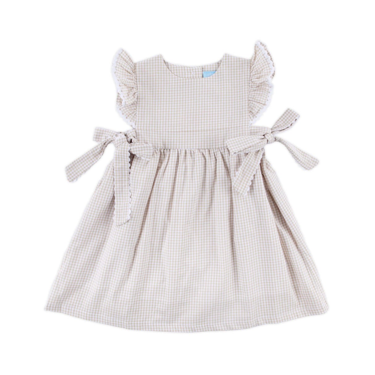 Khaki Gingham Avery Dress