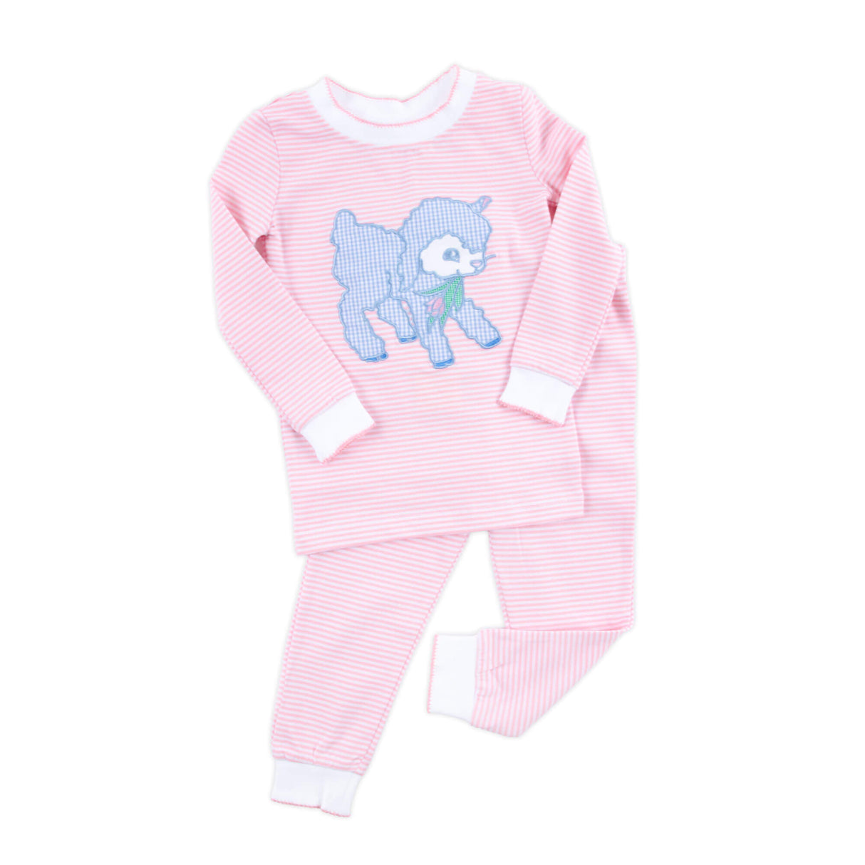 Baby Lamb Pink Stripe Pajamas