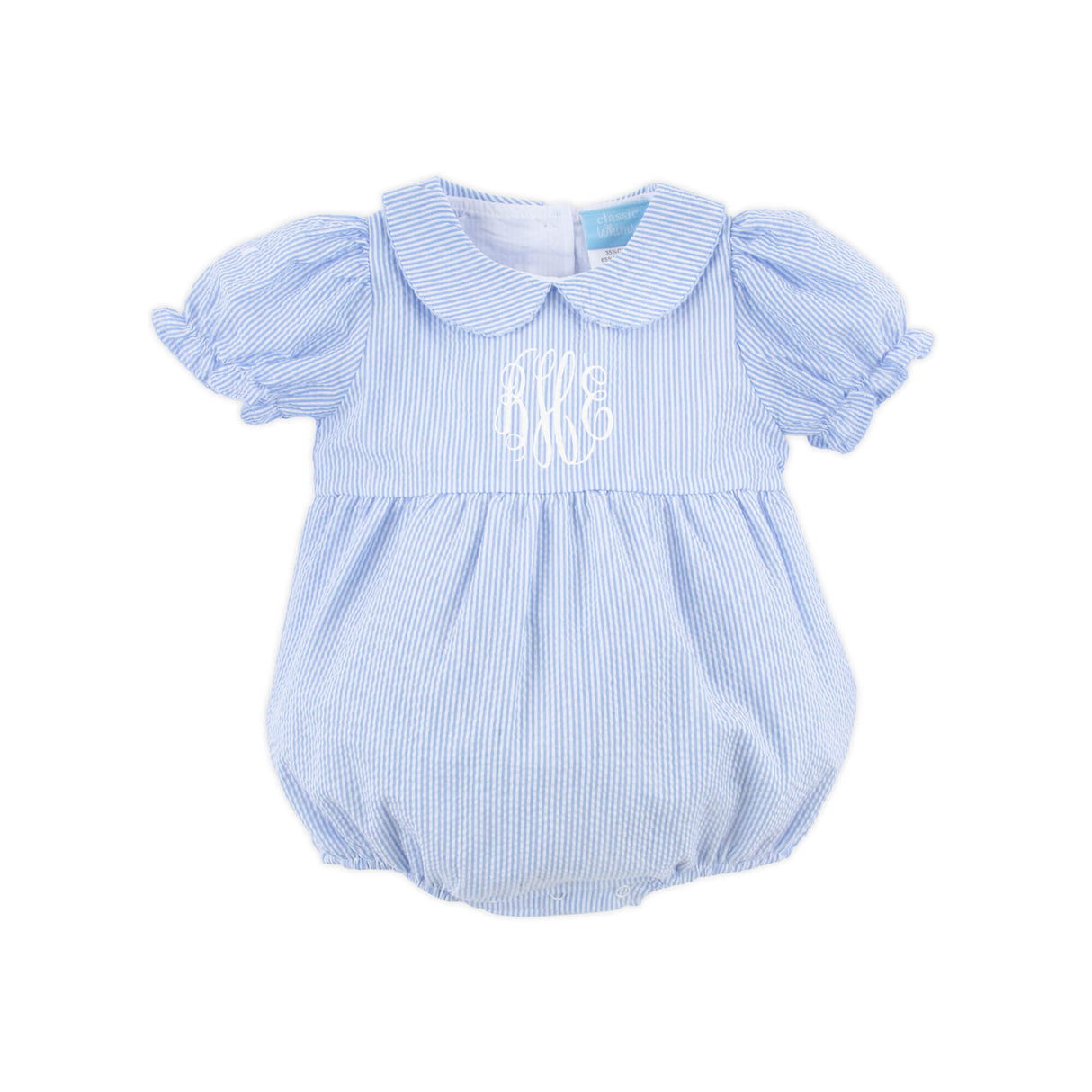 Light Blue Stripe Collared Bubble