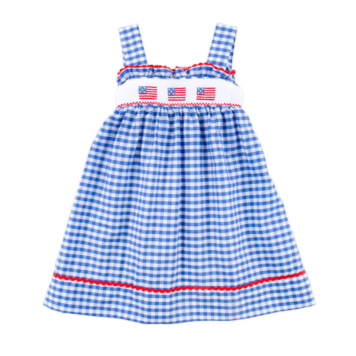 Fly The Flag Royal Blue Gingham Stella Dress