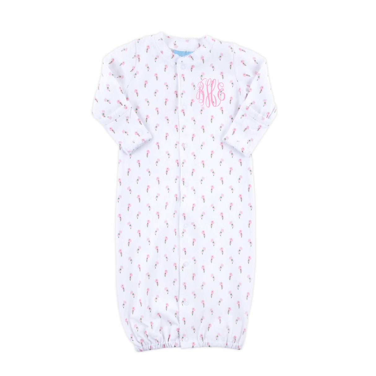 Pink Rosebud Layette Gown