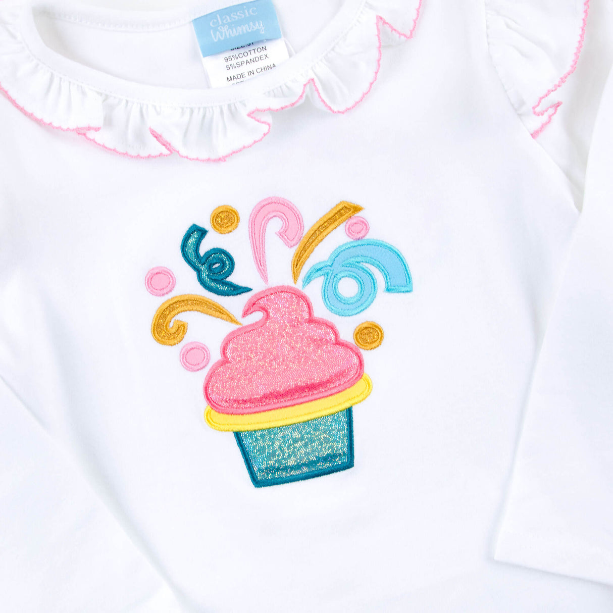 Cupcake White Ruffle Top