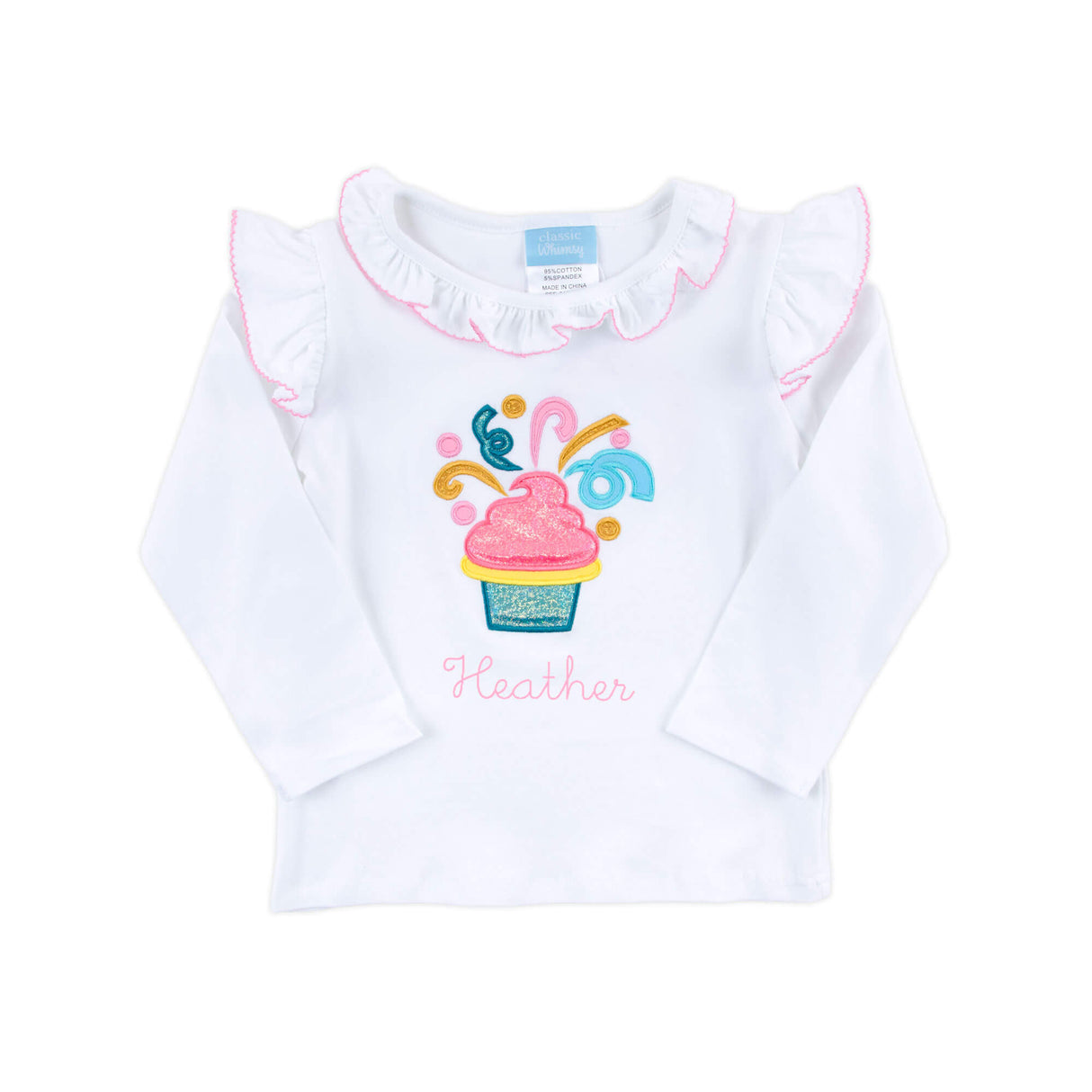 Cupcake White Ruffle Top