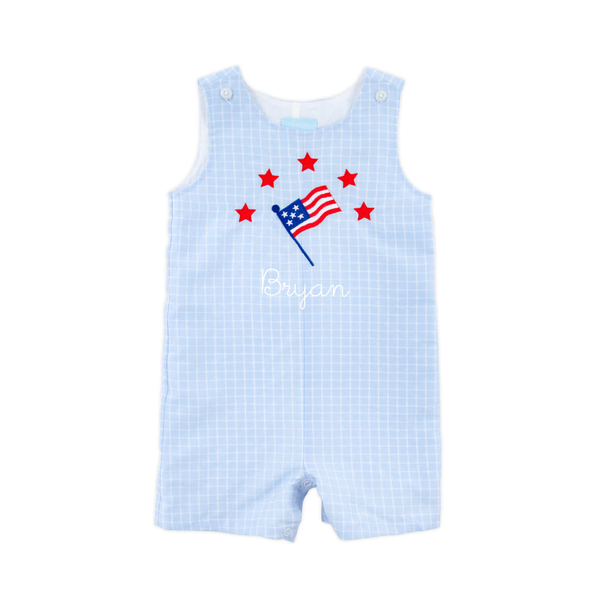 Bright Stars Light Blue Windowpane Jon Jon