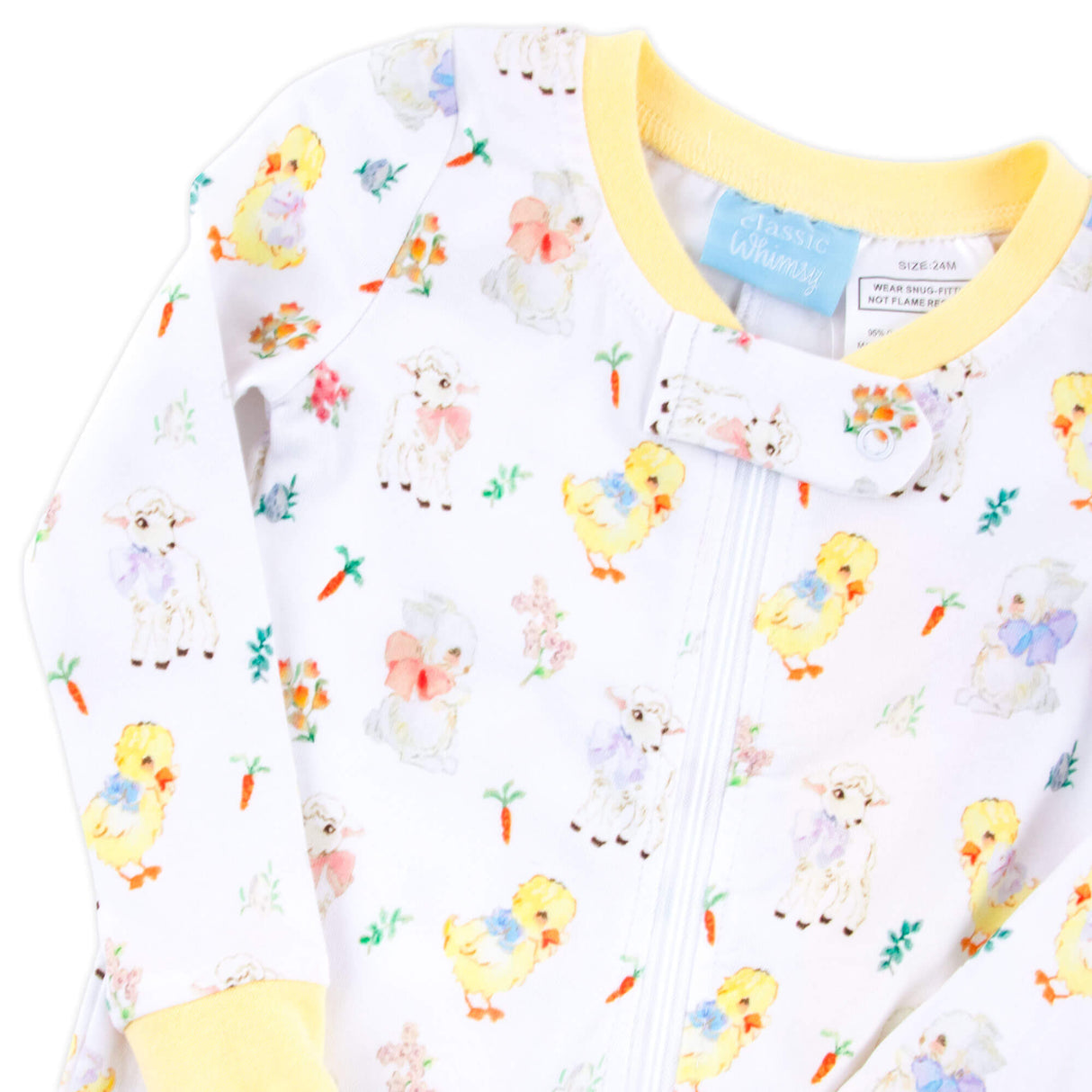 Bunny & Friends Yellow Zip Sleeper