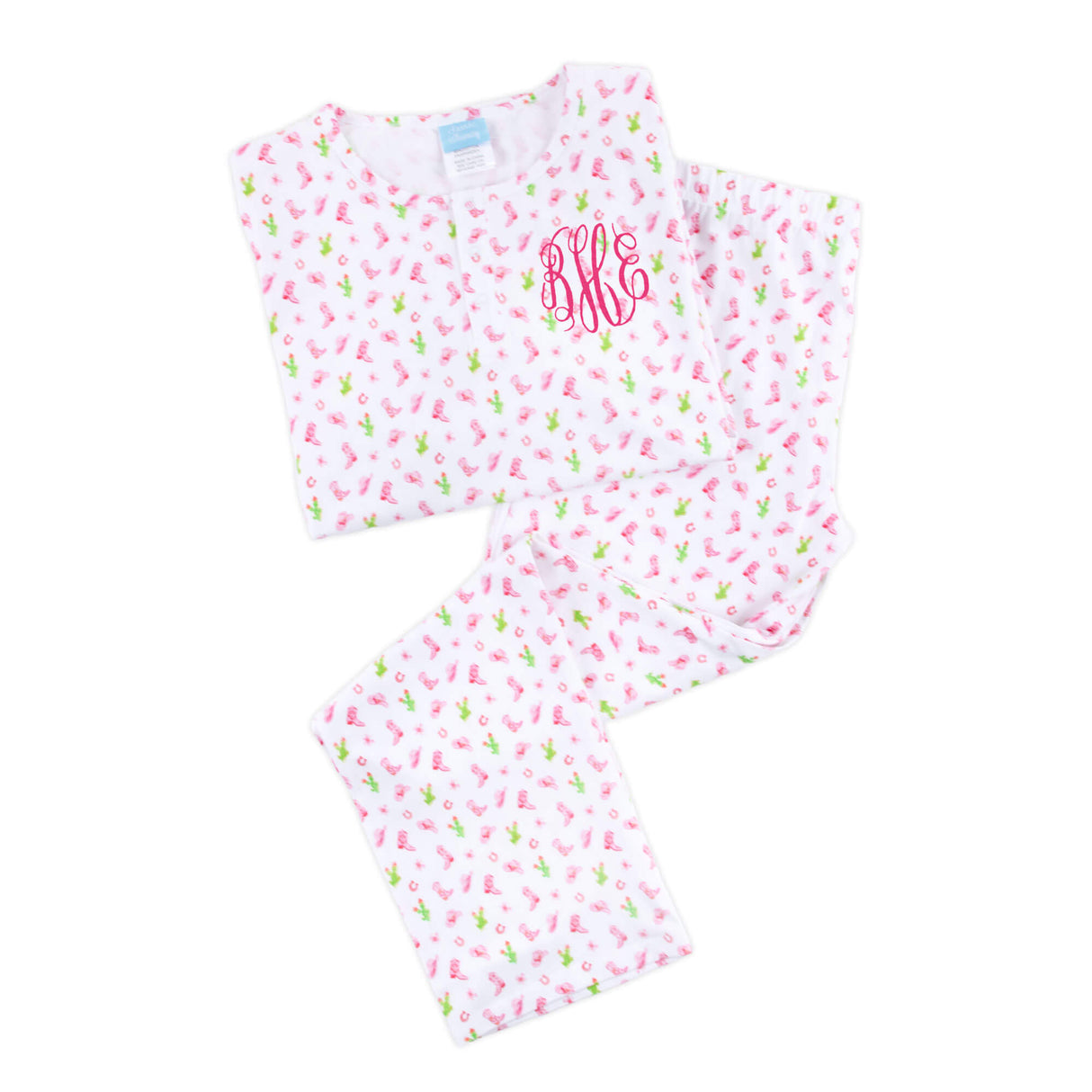 Western Cowboy Pink Women's Pajamas