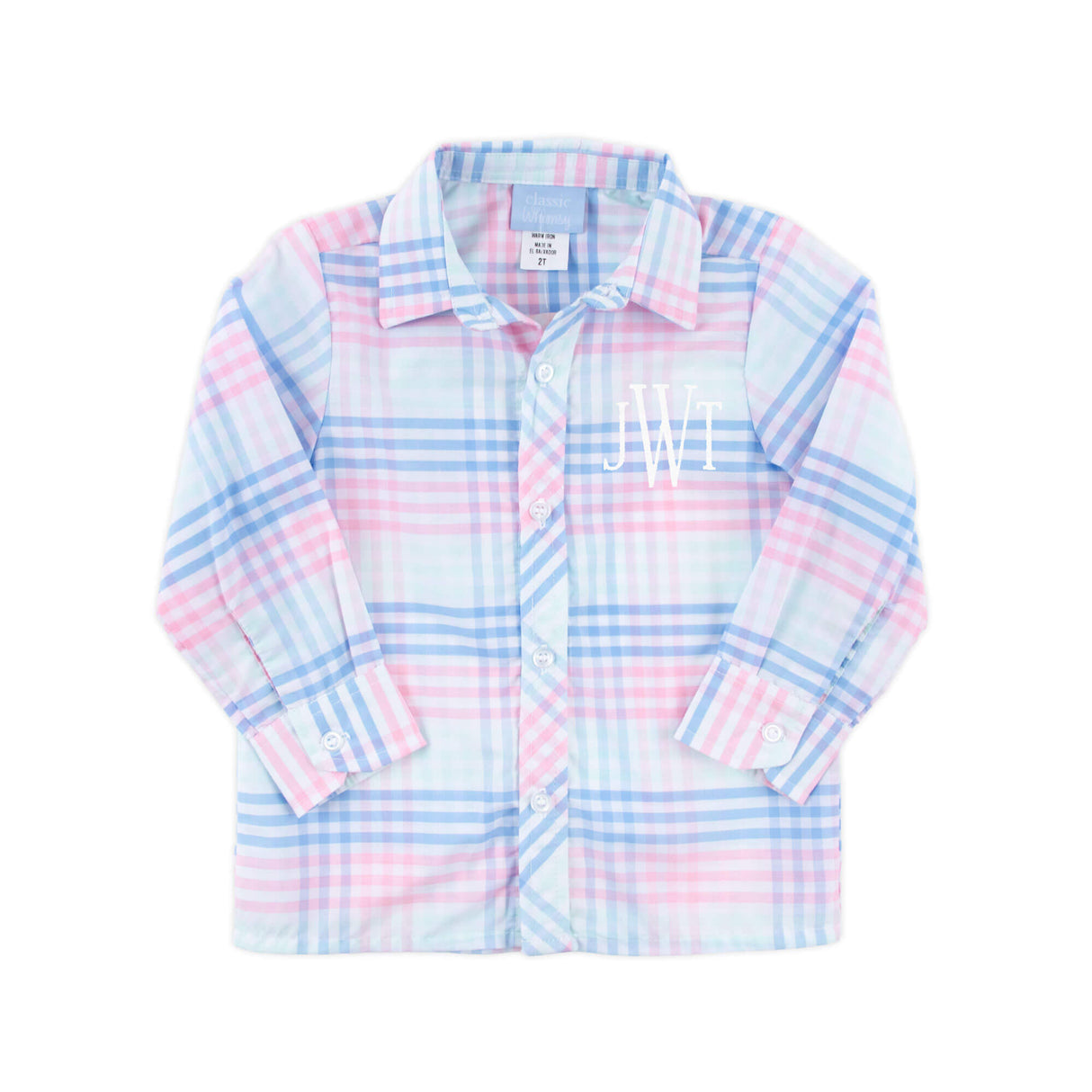 Pastel Plaid Button Down Shirt