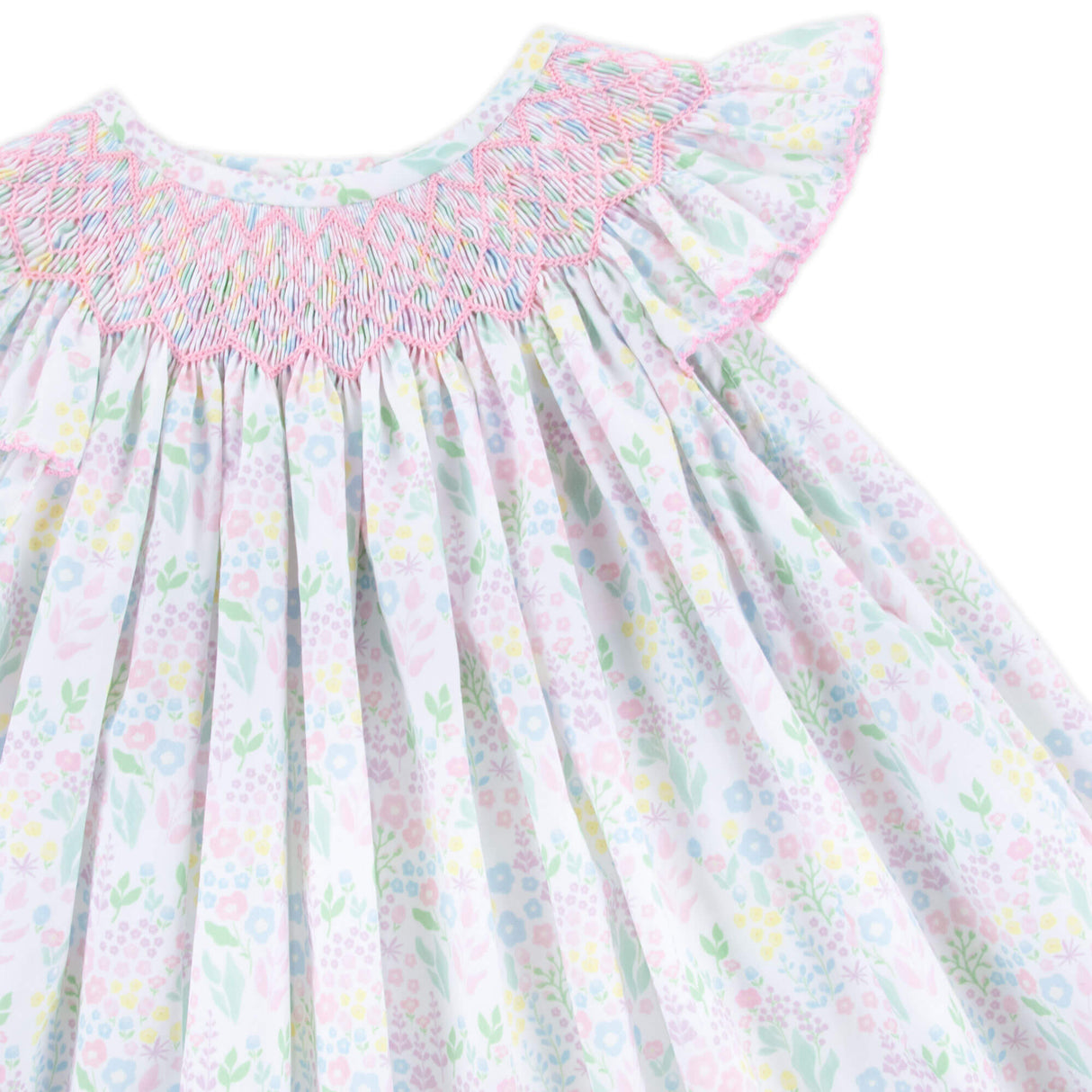 Botanical Beauty Smocked Angel Sleeve Dress