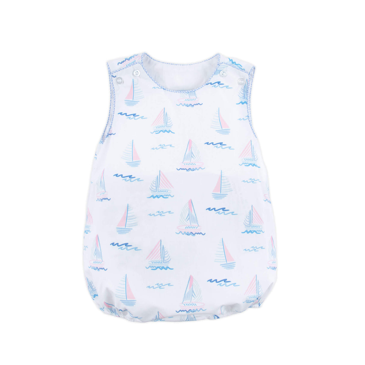 Pastel Sailboat Blue Sun Bubble