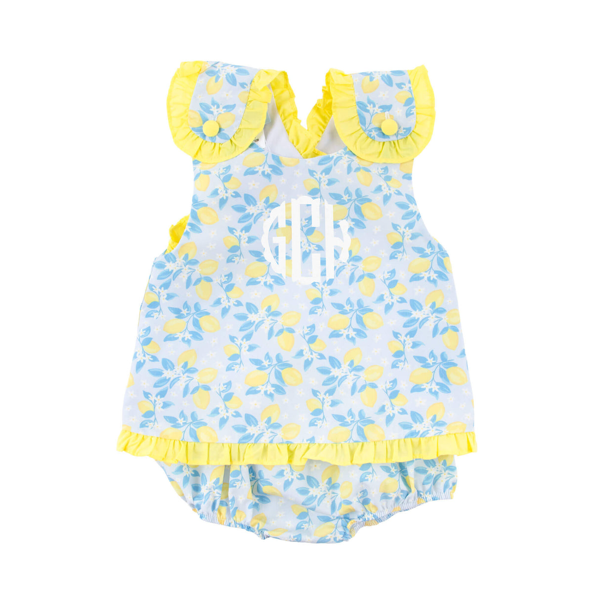Summer Lemon Floral Lulu Popover Set