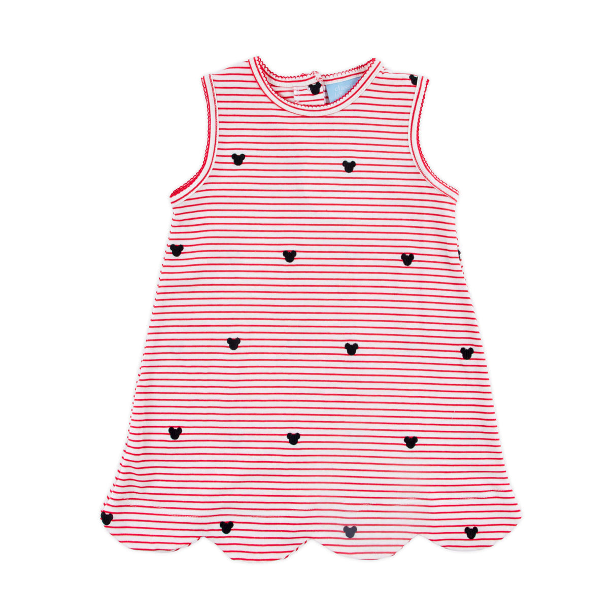 Mouse Ears Schiffli Red Stripe Liv Dress