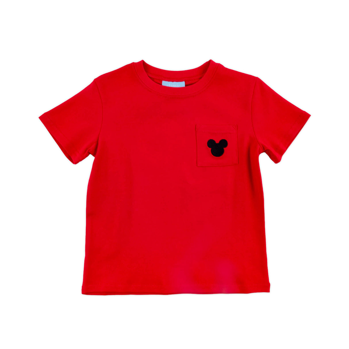 Mouse Ears Red Short Sleeve Pocket Shirt