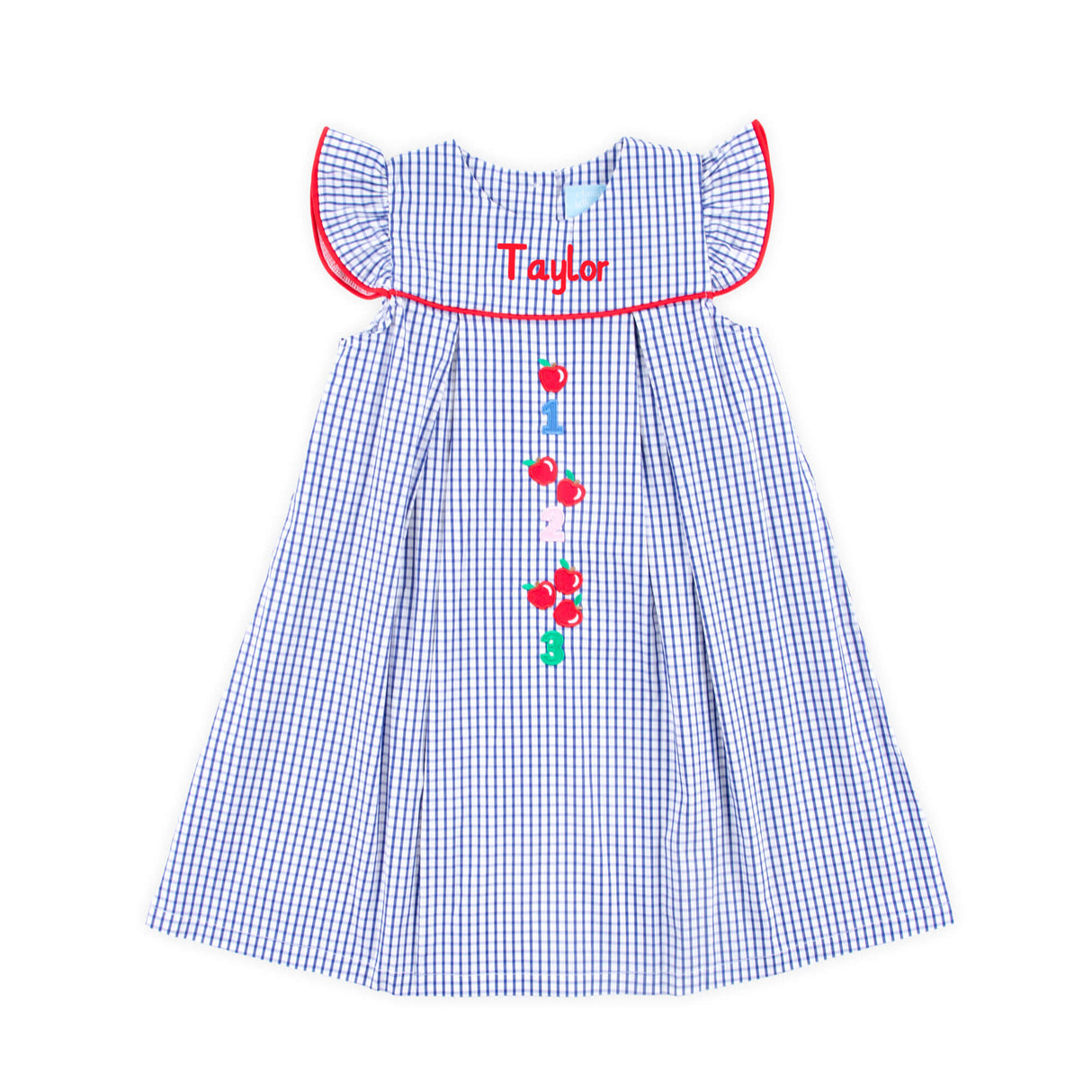 123 & Apple Blue Windowpane Claire Dress