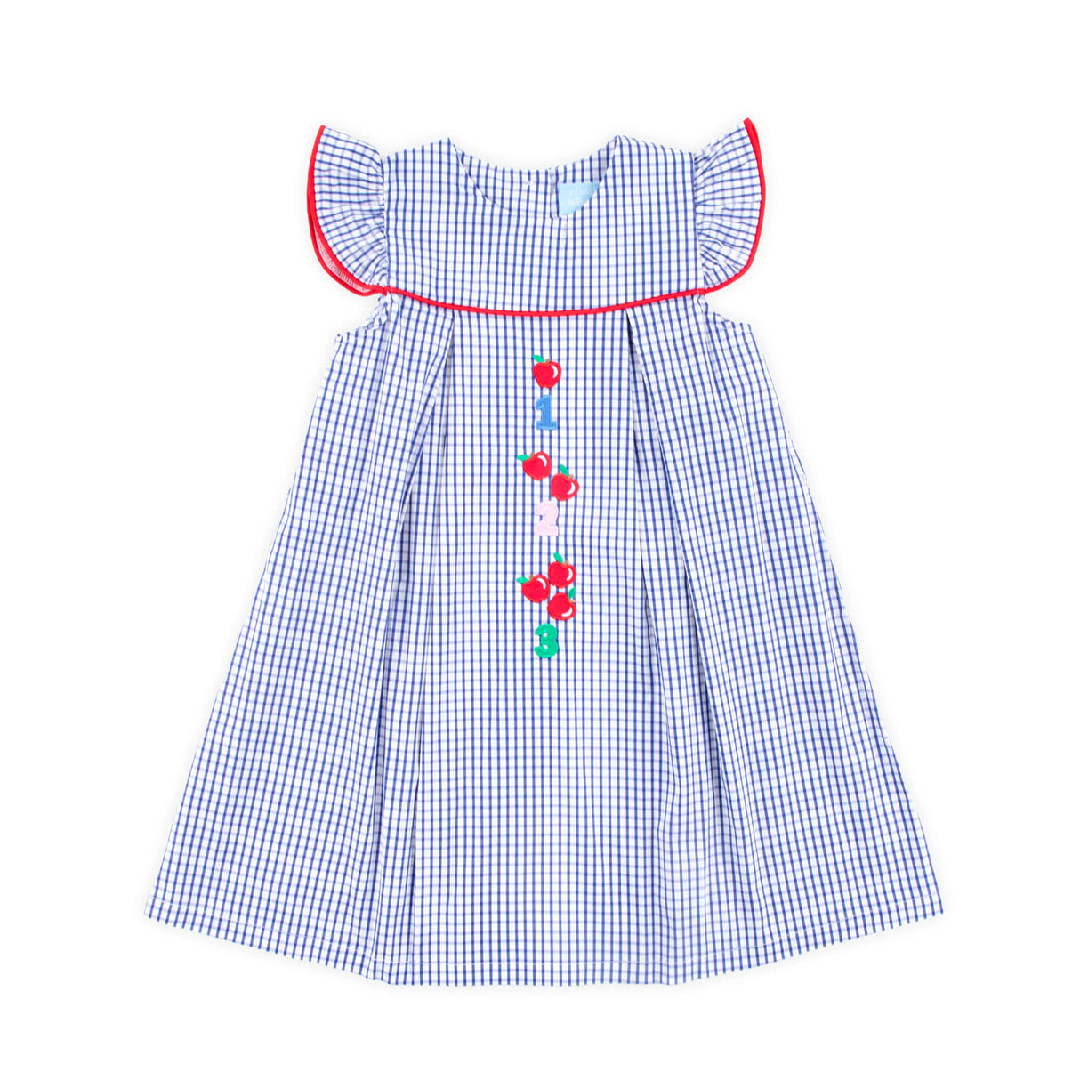 123 & Apple Blue Windowpane Claire Dress