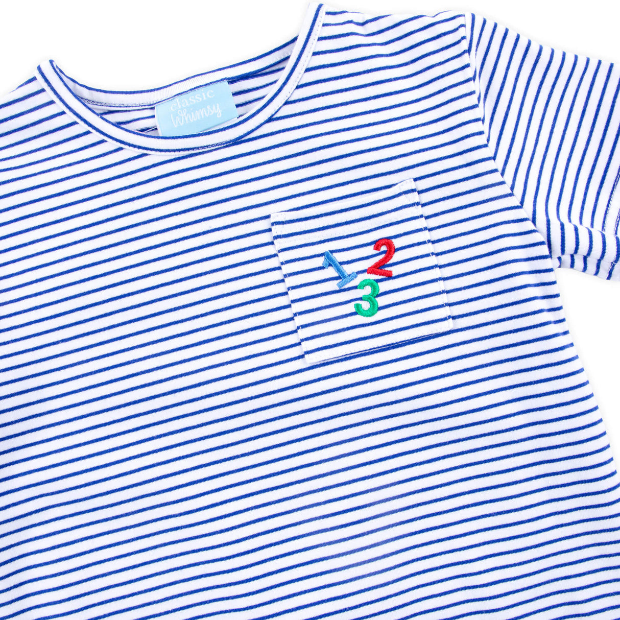 Good Apple Blue Stripe Short Sleeve Pocket Shirt