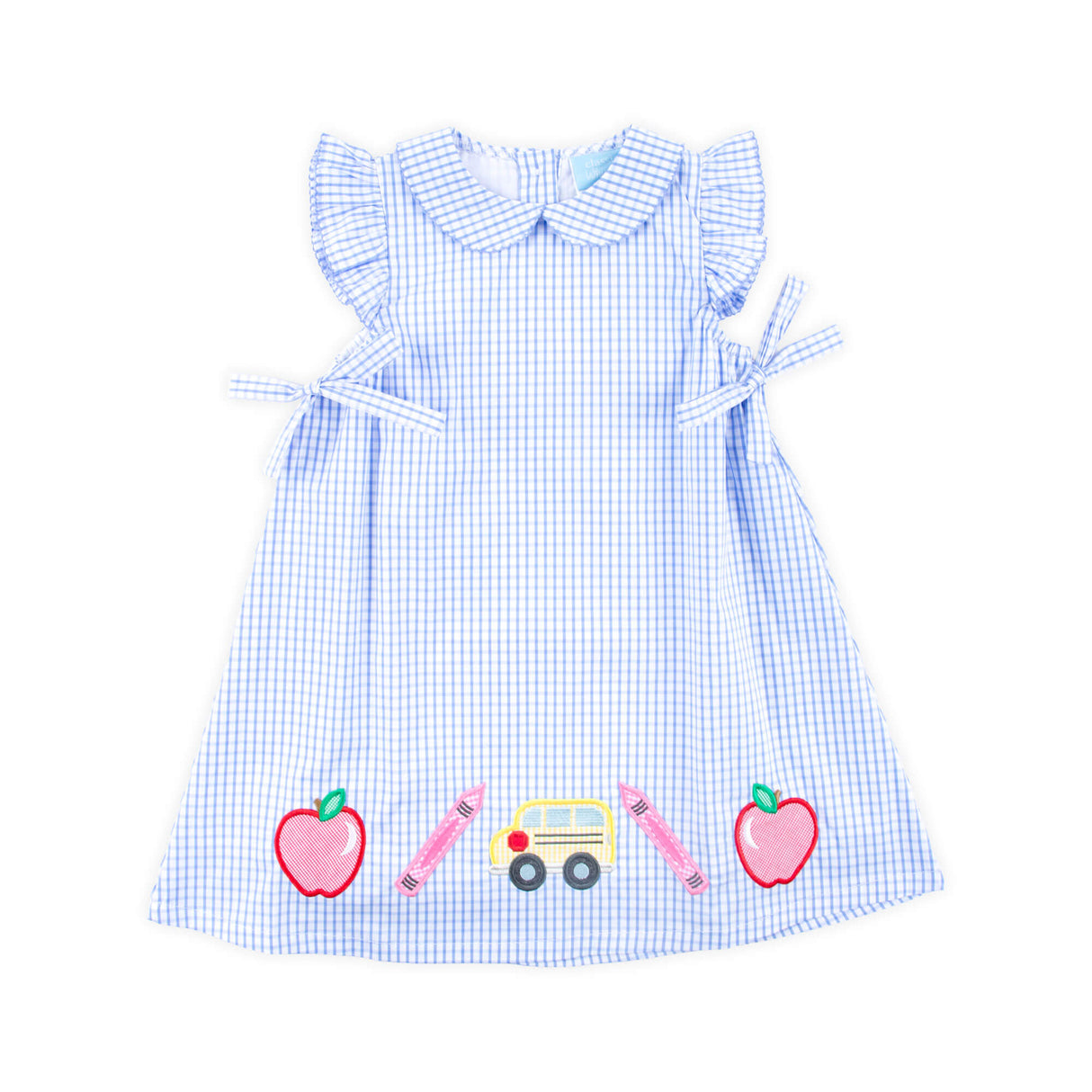 School Adventure Blue Windowpane Grace Dress