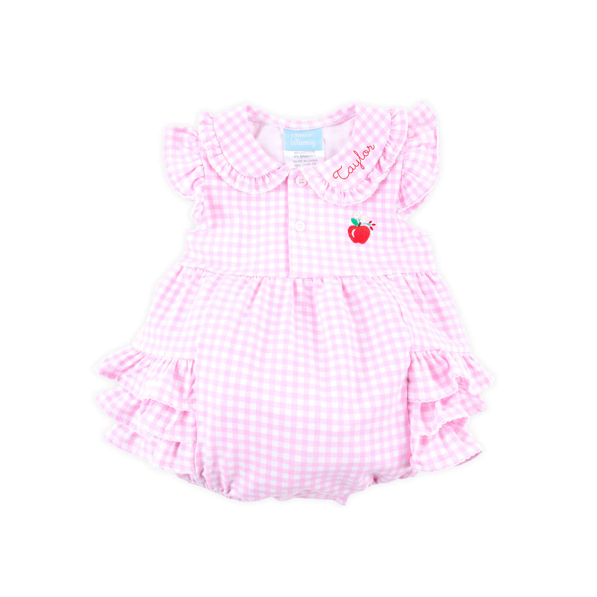 Apple Blossom Pink Gingham Ruth Bubble