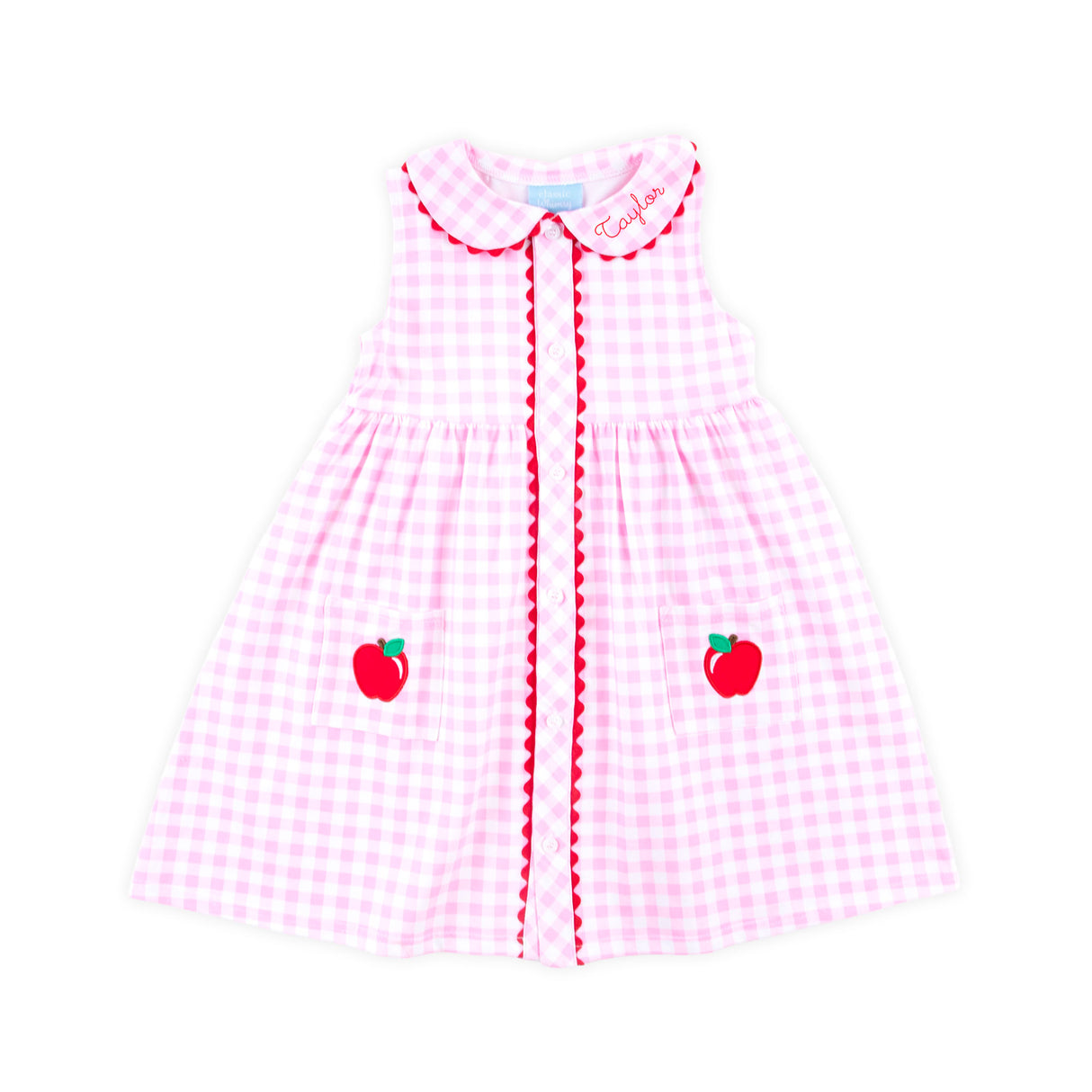 Apple Pink Gingham Lola Dress