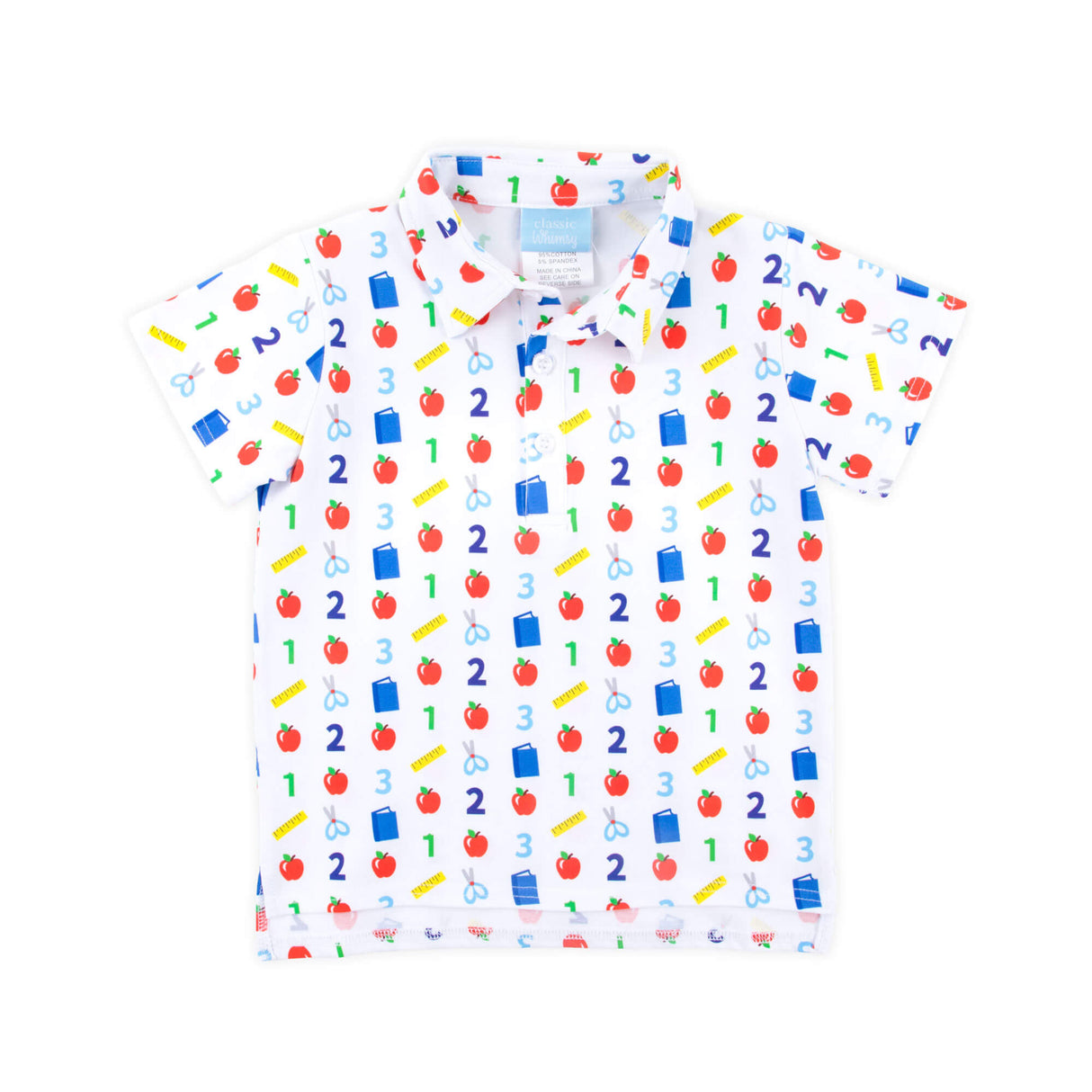 Easy as 123 White Polo
