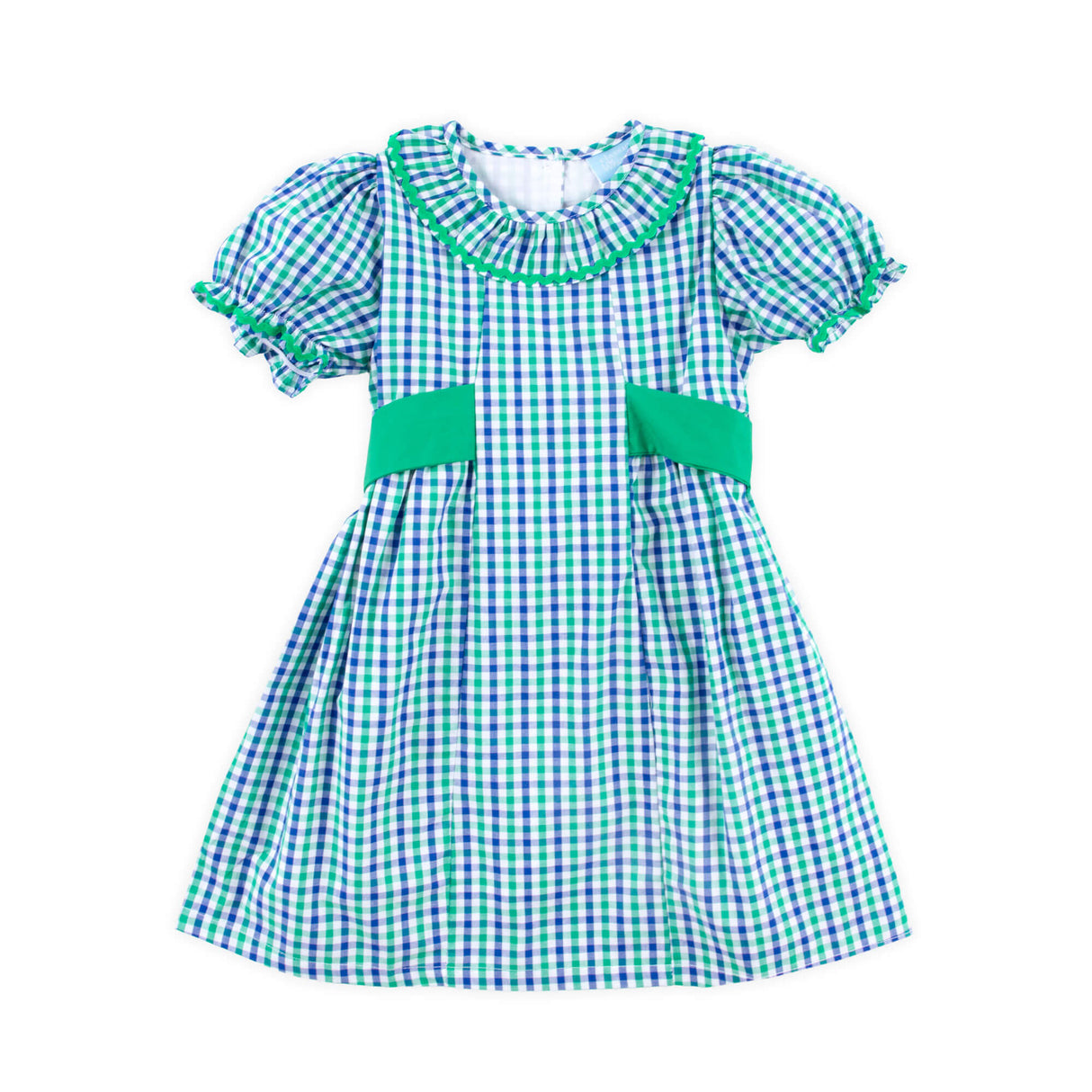 Green & Navy Gingham Paige Dress