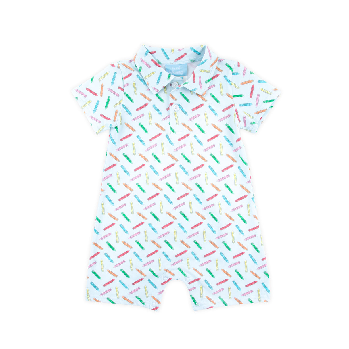 Colorful Crayon Polo Romper