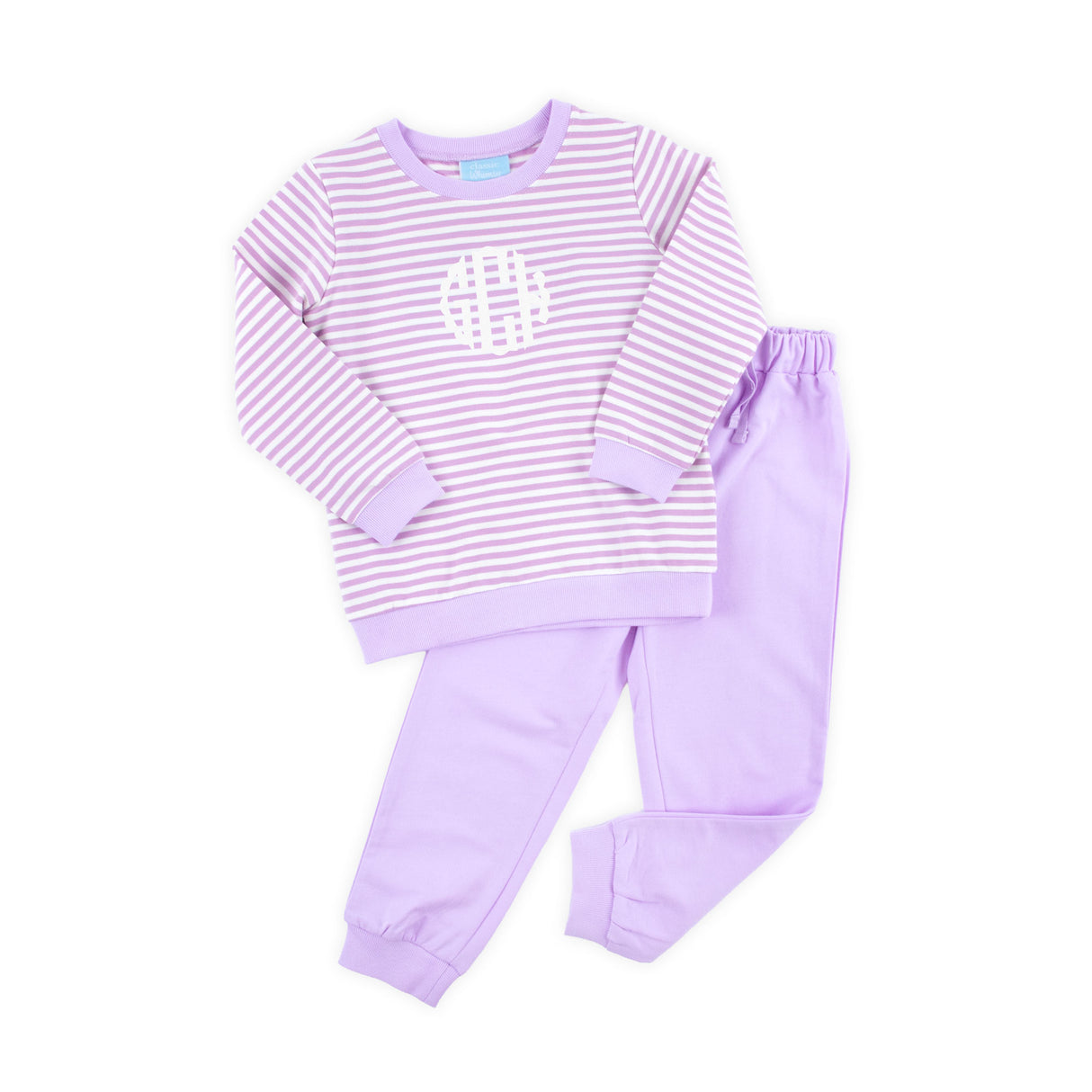 Lavender Stripe Jogger Set