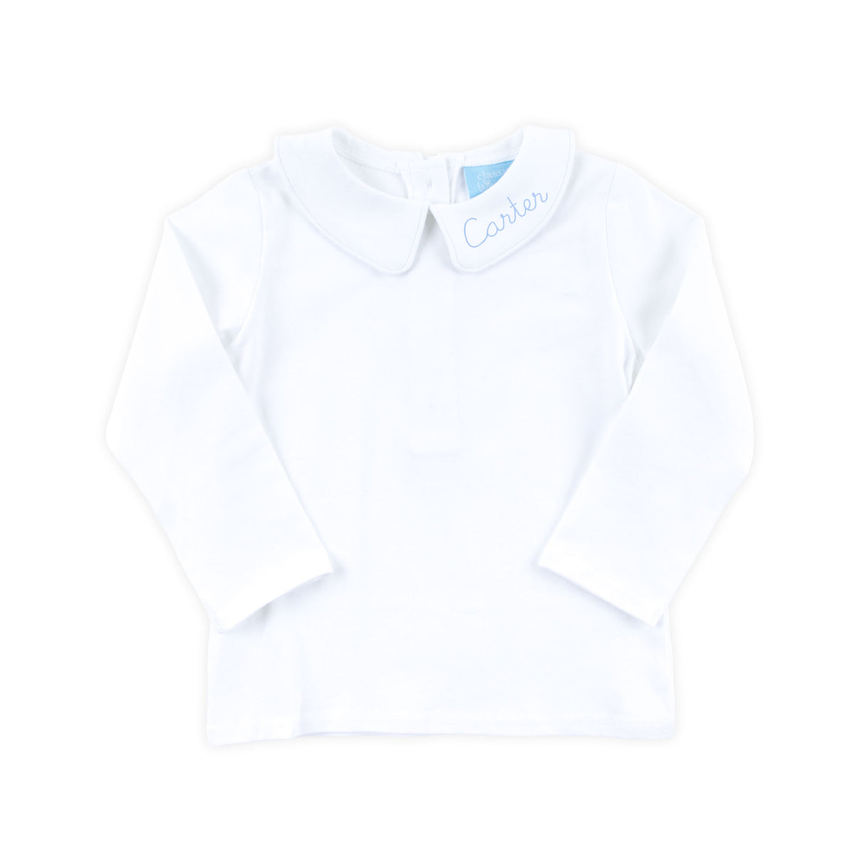 Boys White Knit Long Sleeve Undershirt