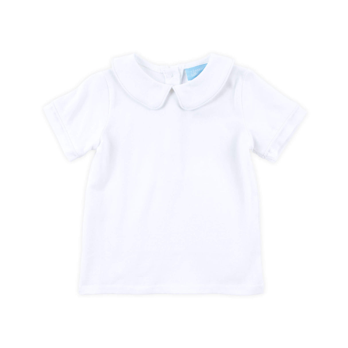 Boys White Knit Short Sleeve Undershirt