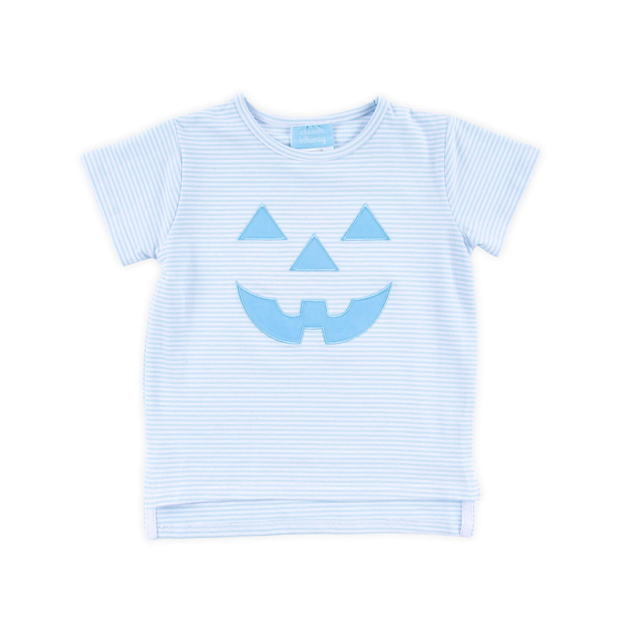 Jack O'Lantern Light Blue Stripe Short Sleeve Shirt