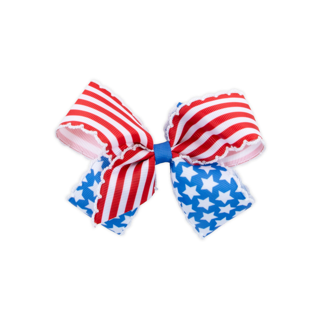 Stars & Stripes Moonstitch Hair Bow