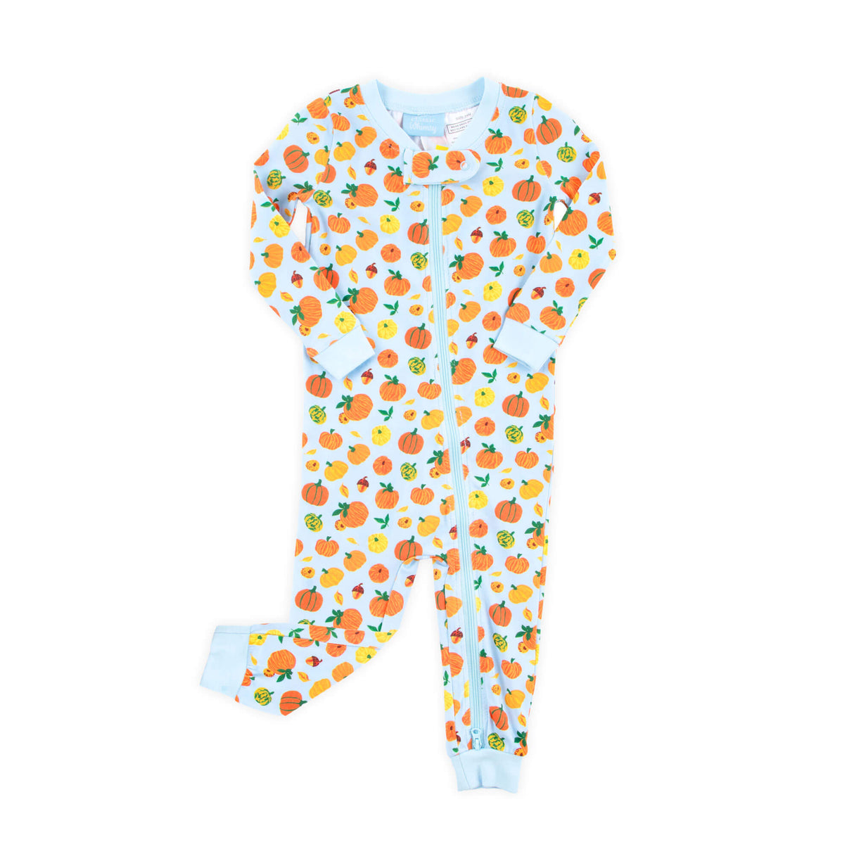 Autumn Pumpkin Blue Zip Sleeper