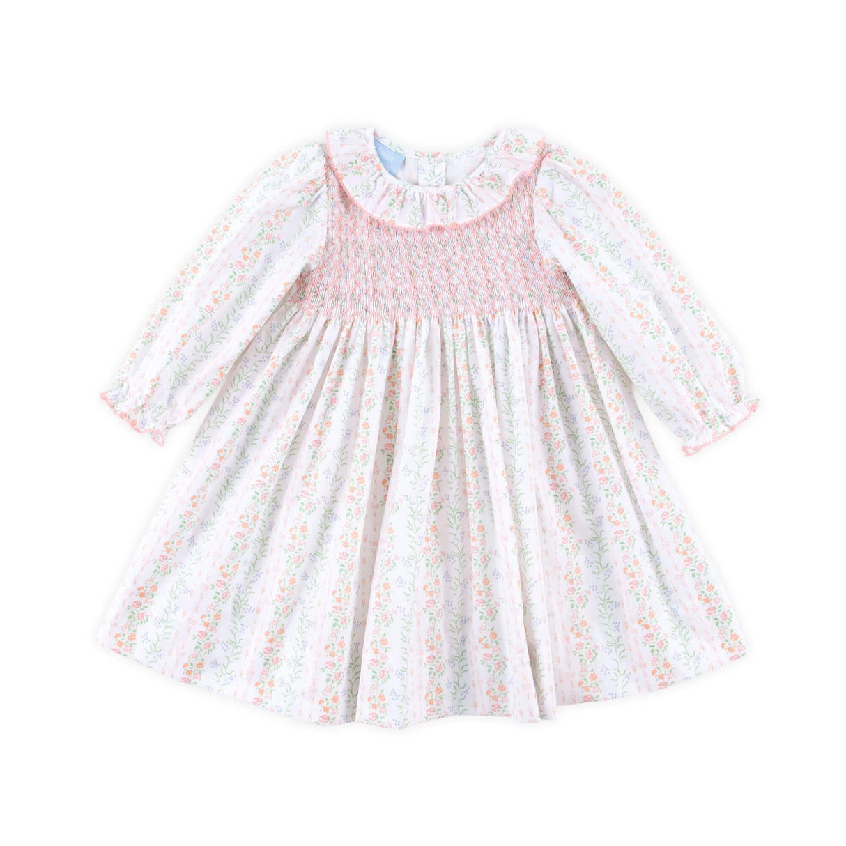 Botanical Beauty Smocked Ruffle Collar Dress
