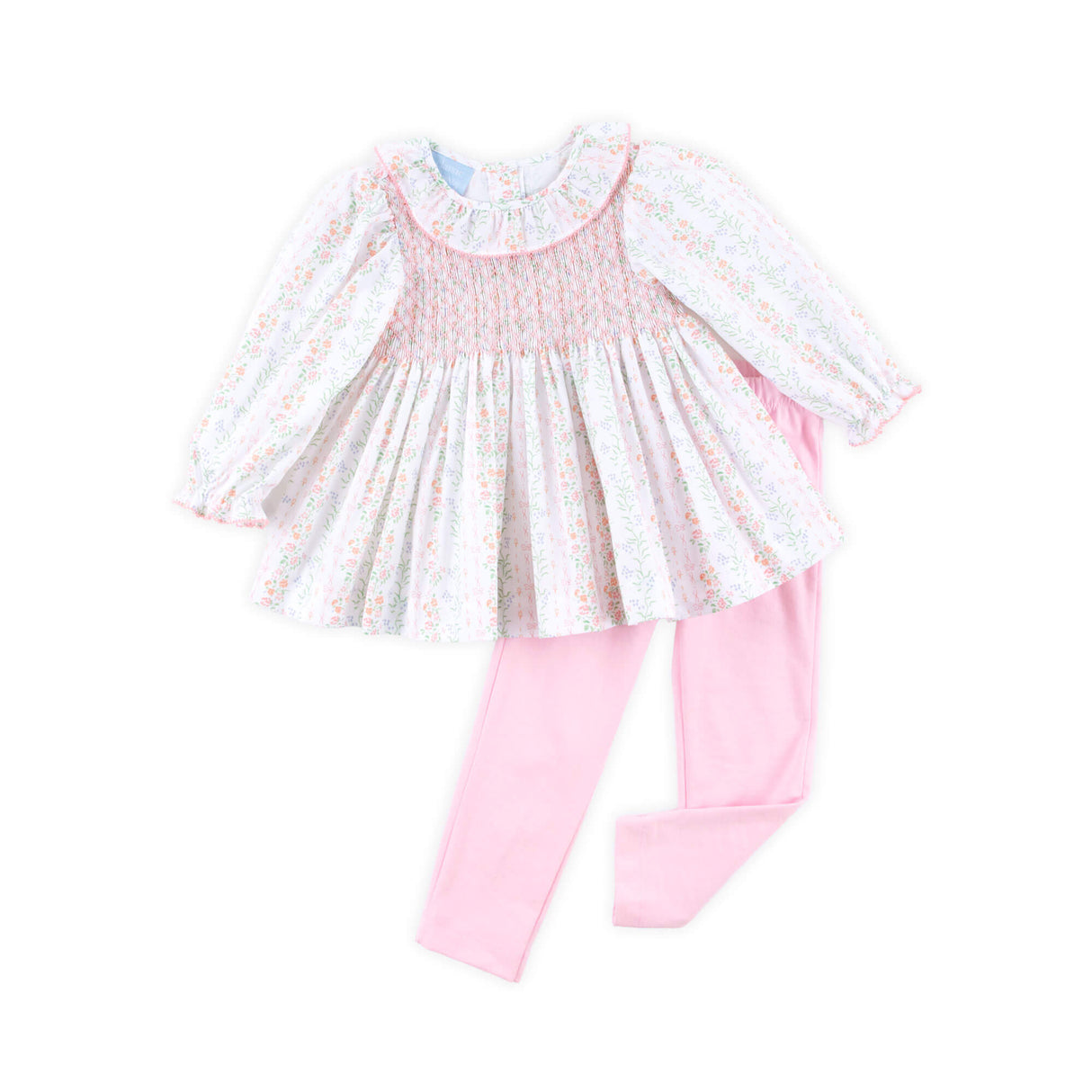 Botanical Beauty Smocked Ruffle Collar Legging Set