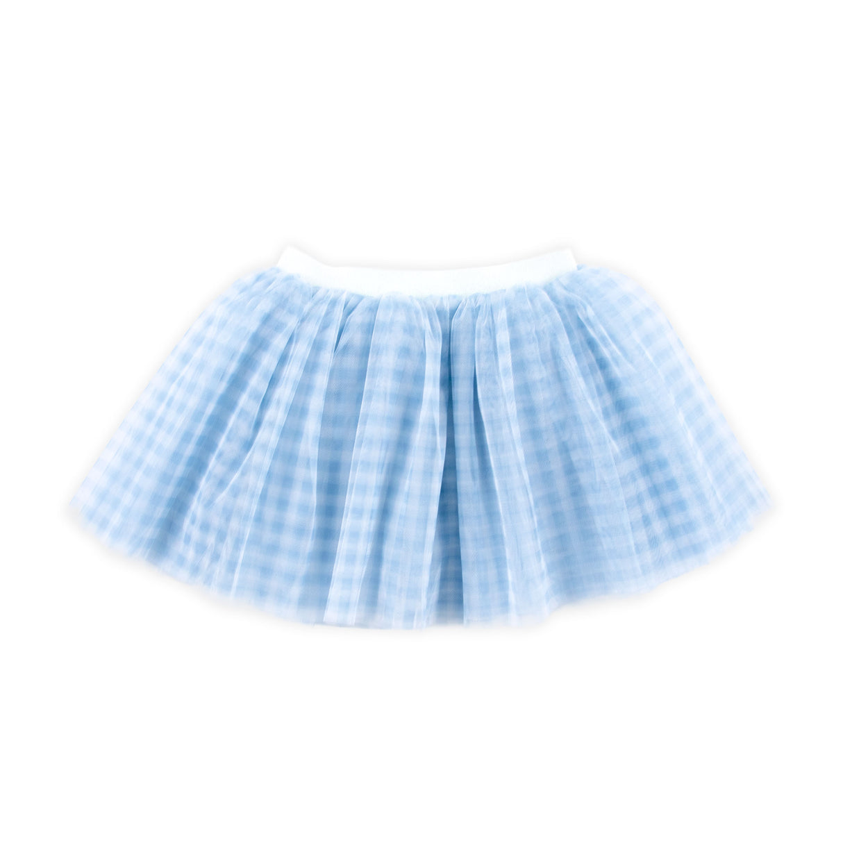 Blue Gingham Tutu Skirt