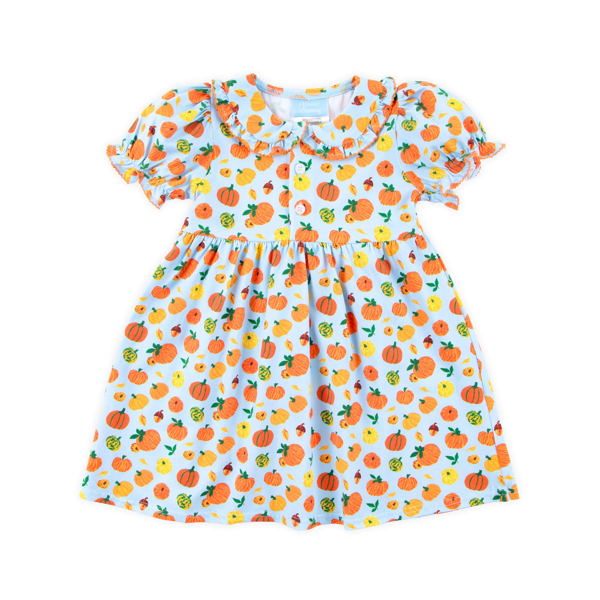 Autumn Pumpkin Blue Lola Dress