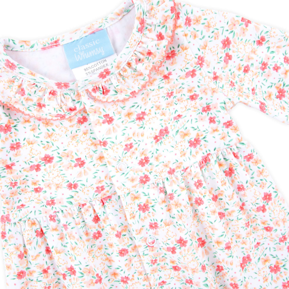 Pumpkin & Bloom Pink Ruffle Sleeper