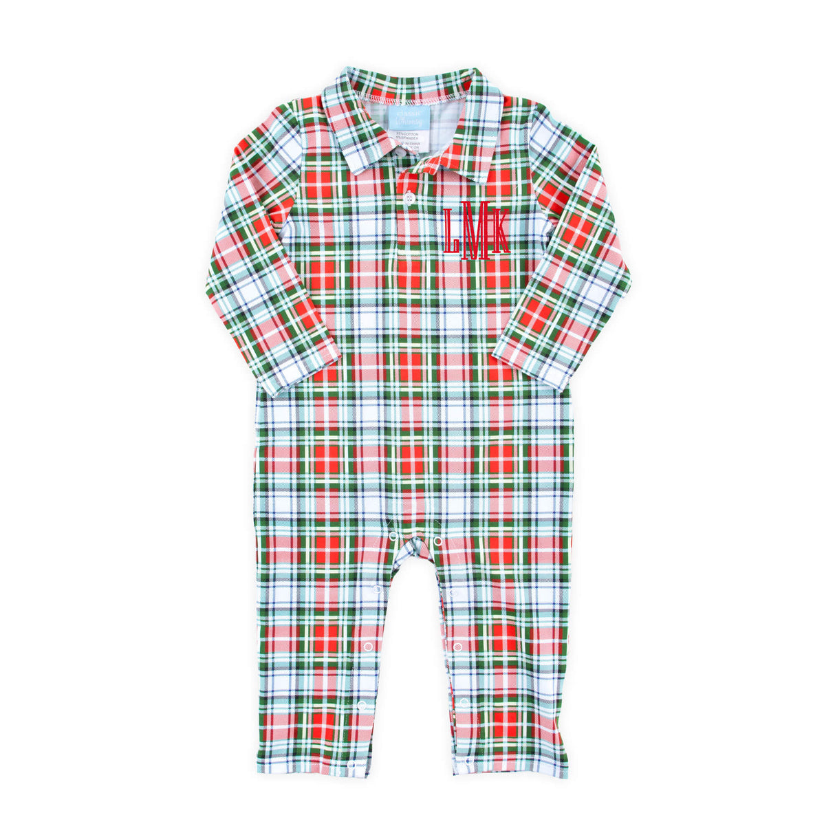 Sinclair Plaid Polo Romper