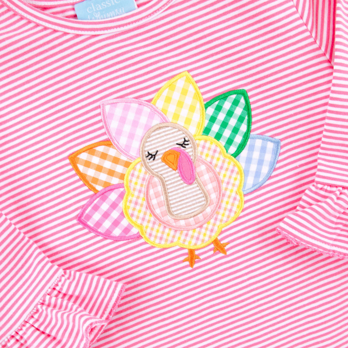 Adorable Turkey Pink Stripe Milly Dress