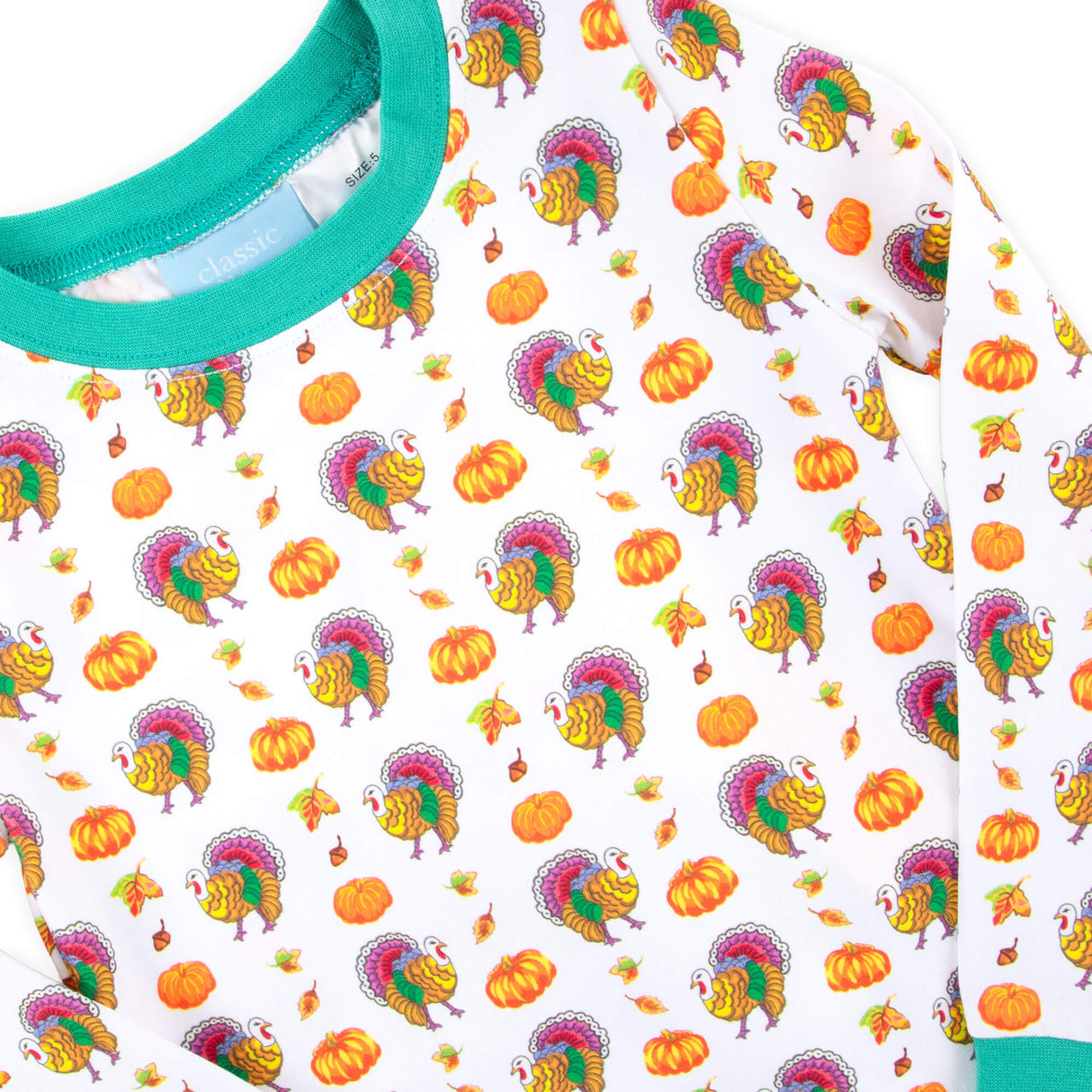 Autumn Turkey Green Pajamas