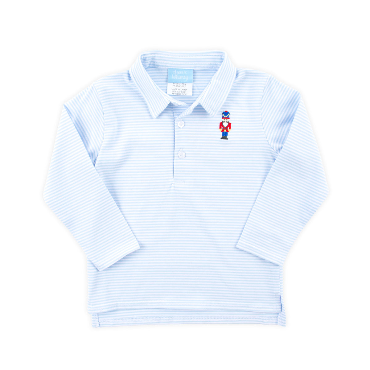Nutcracker Light Blue Stripe Polo Shirt