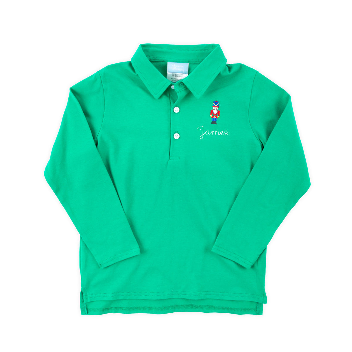 Nutcracker Green Long Sleeve Polo Shirt