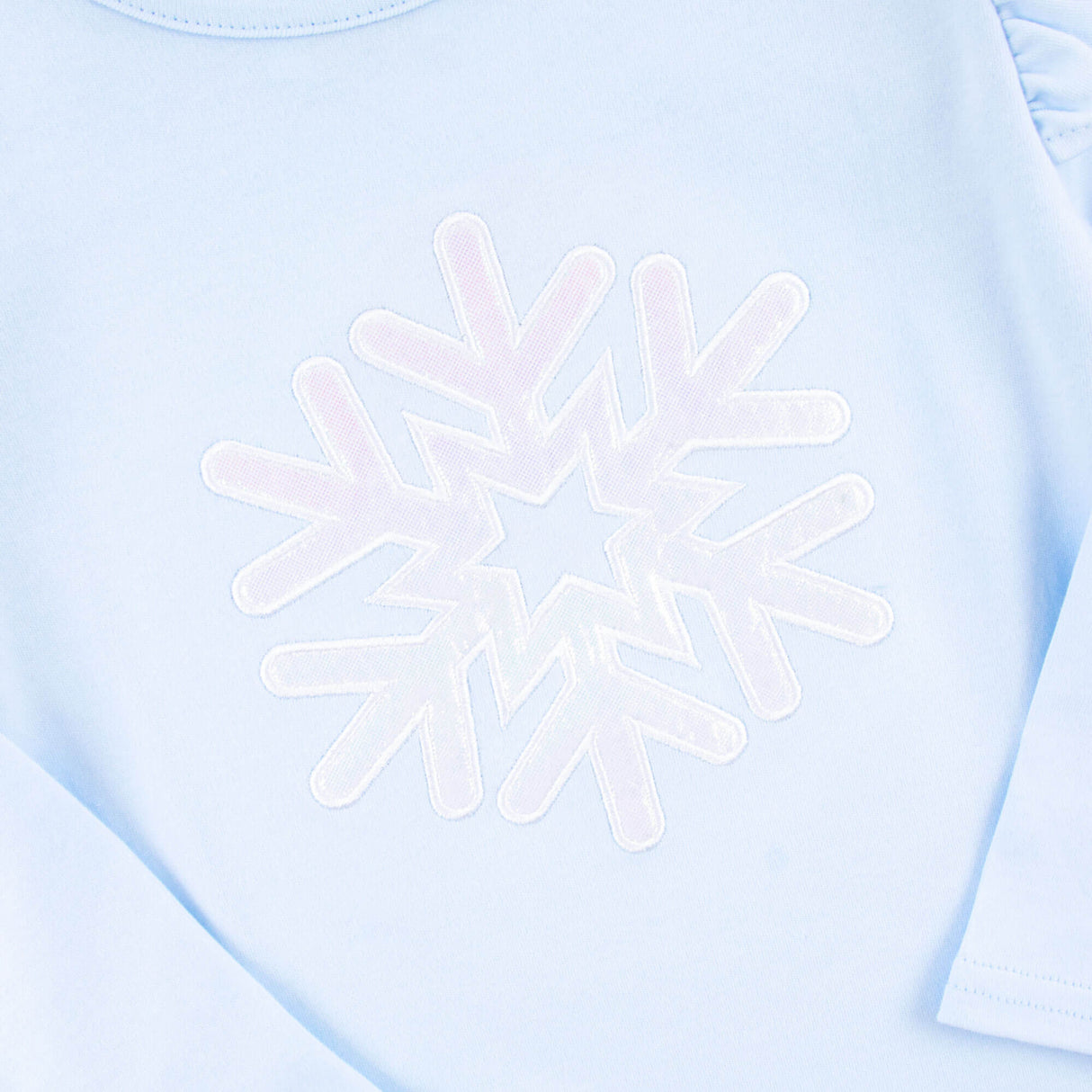Snowflake Blue Long Sleeve Top