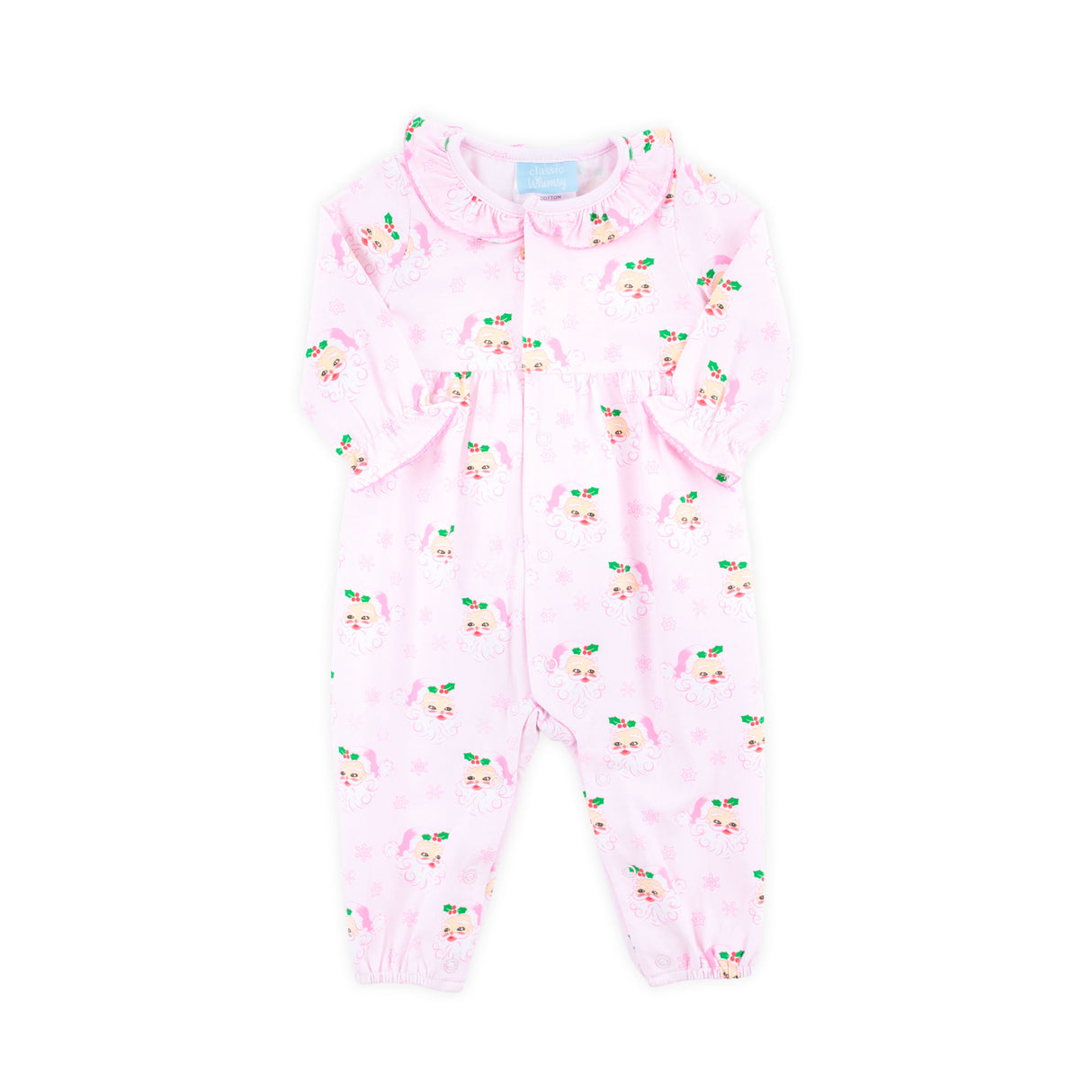 Vintage Santa Pink Ruffle Sleeper