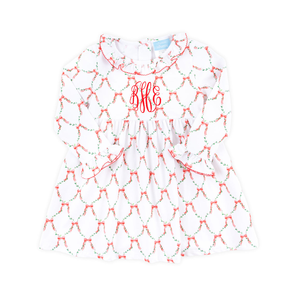Bow Lattice White Eden Dress
