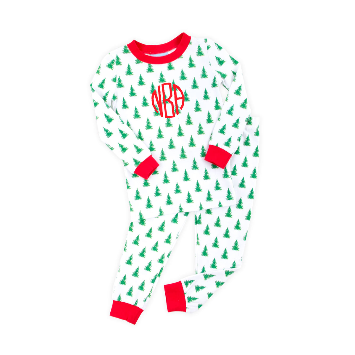 Christmas Tree White Pajamas