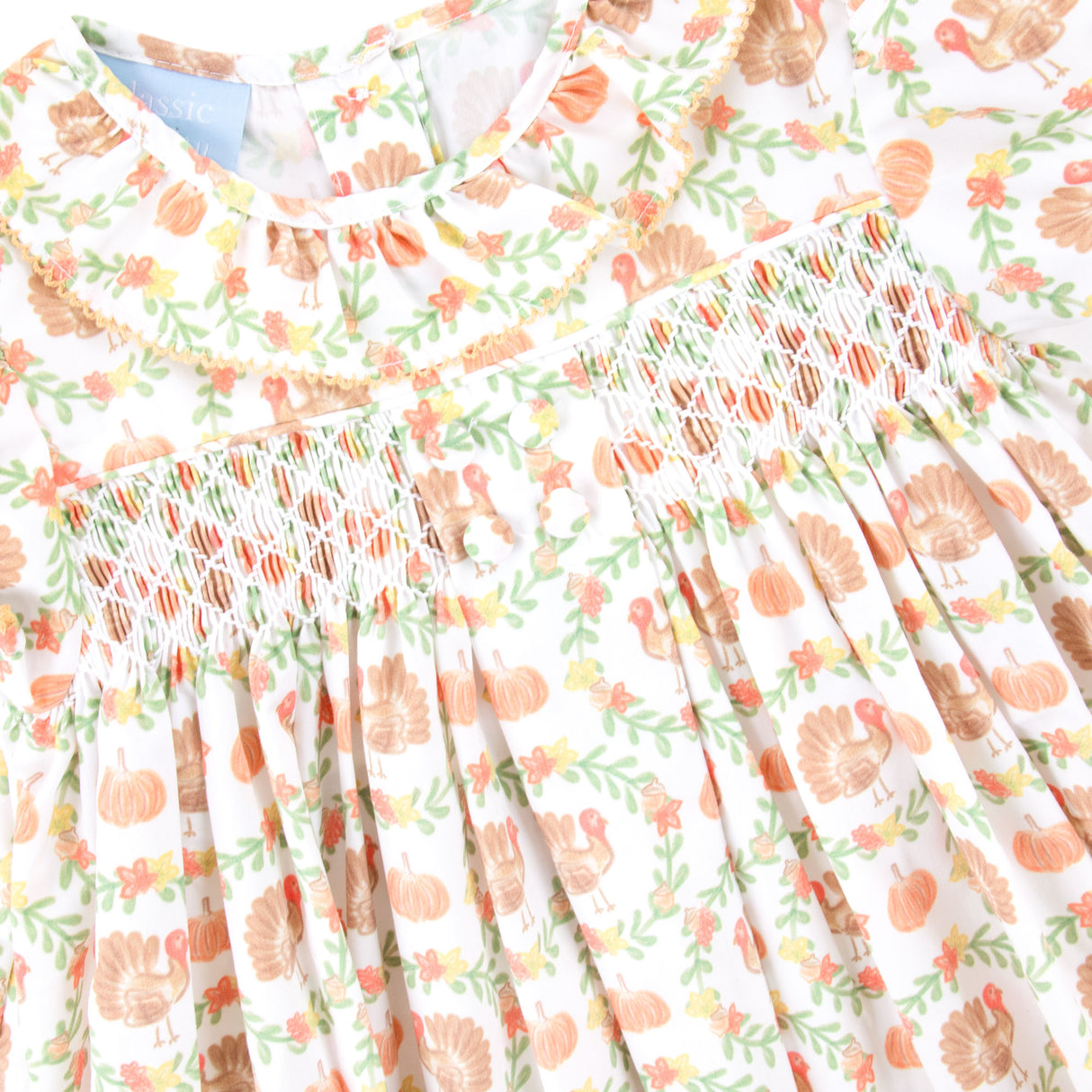 Wild Turkey Smocked Beth Dress