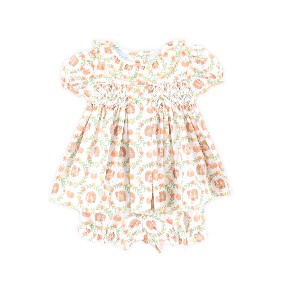 Wild Turkey Smocked Beth Bloomer Set