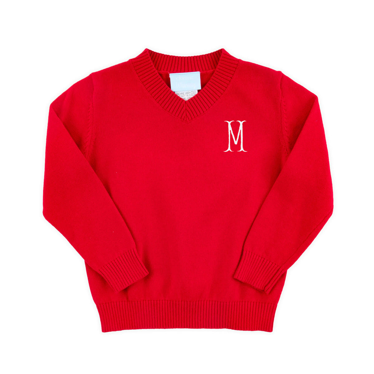 Red V-Neck Sweater